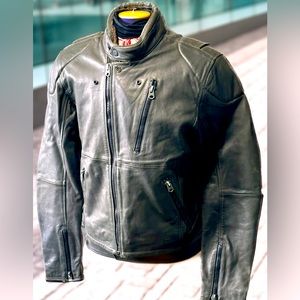 G-Star Raw 100% leather jacket Olive green size large